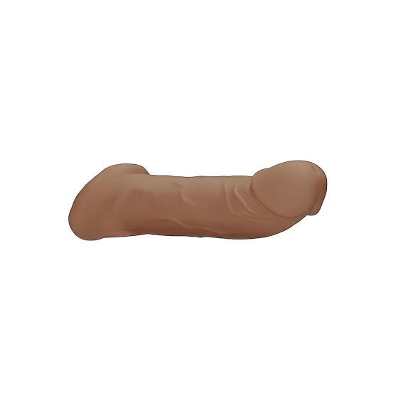 RealRock Penis Sleeve 9 - péniszköpeny (21,5cm) - sötét natúr