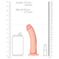   RealRock - tapadótalpas realisztikus dildó - 15,5cm (natúr)