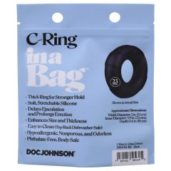 Doc Johnson C-Ring - szilikon péniszgyűrű (fekete)