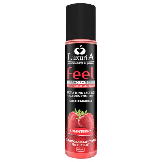 LuxuriA Feel Strawberry - vízbázisú síkosító - eper (60ml)