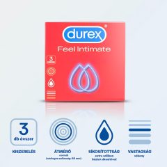 Durex Feel Intimate - vékonyfalú óvszer (3db)