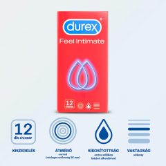 Durex Feel Intimate - vékonyfalú óvszer (12db)