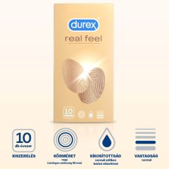 Durex Real Feel - latexmentes óvszer (10db)