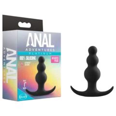 Anal Adventures Platinum - gyöngyös anál plug (fekete)