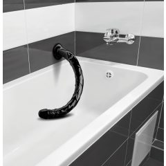   Hosed Realistic Anal Snake 19 - tapadótalpas anál dildó (fekete)