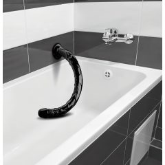   Hosed Realistic Anal Snake 19 - tapadótalpas anál dildó (fekete)