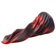   Creature Cocks Hell Kiss - csavart szilikon dildó - 19cm (piros)