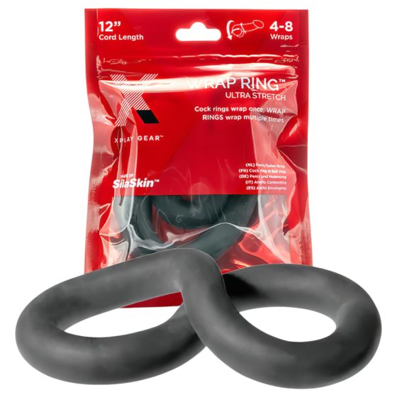 Perfect Fit Ultra Wrap 12 - vastag péniszgyűrű - fekete (30cm)