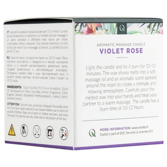 Exotiq Violet Rose - masszázsgyertya (60g) 