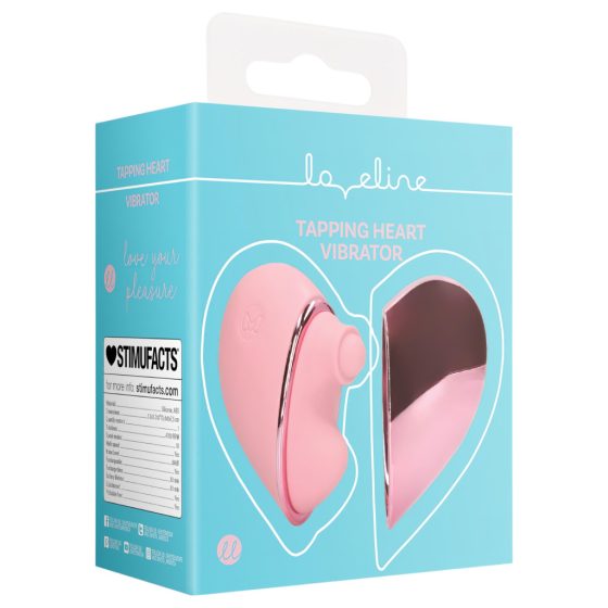 Loveline Tapping Heart - akkus csiklóizgató vibrátor (pink)