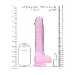 REALROCK - áttetsző élethű dildó - pink (22cm)