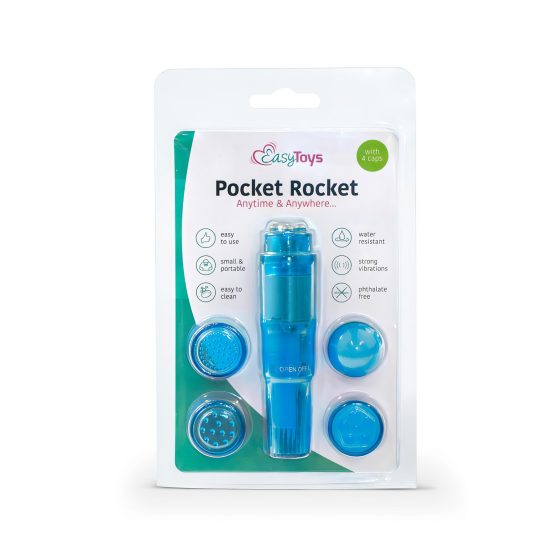 Easytoys Pocket Rocket - vibrátoros szett - kék (5 részes)