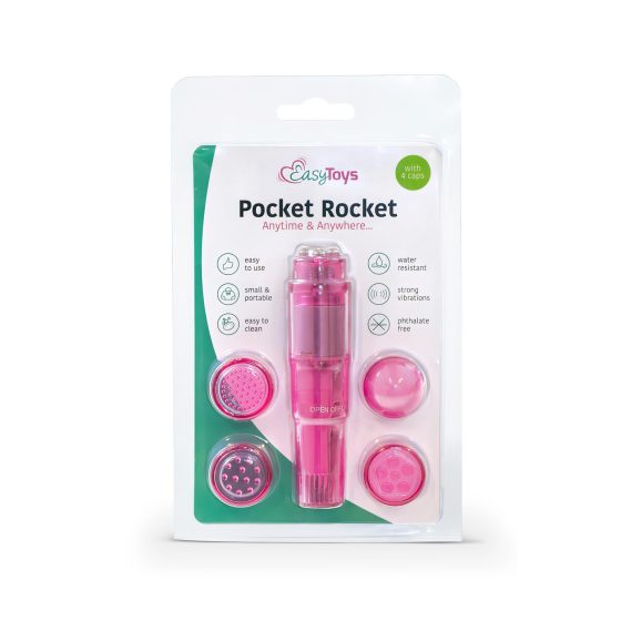 Easytoys Pocket Rocket - vibrátoros szett - pink (5 részes)