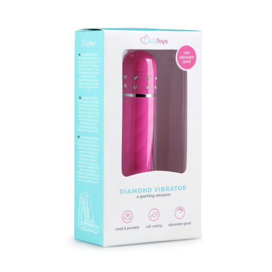 Easytoys Diamond - csavart rúd vibrátor (pink)