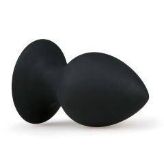   EasyToys Round Butt Plug XL - anál dildó (fekete) - extra nagy