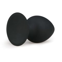   EasyToys Round Butt Plug XL - anál dildó (fekete) - extra nagy