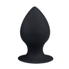   EasyToys Round Butt Plug XL - anál dildó (fekete) - extra nagy