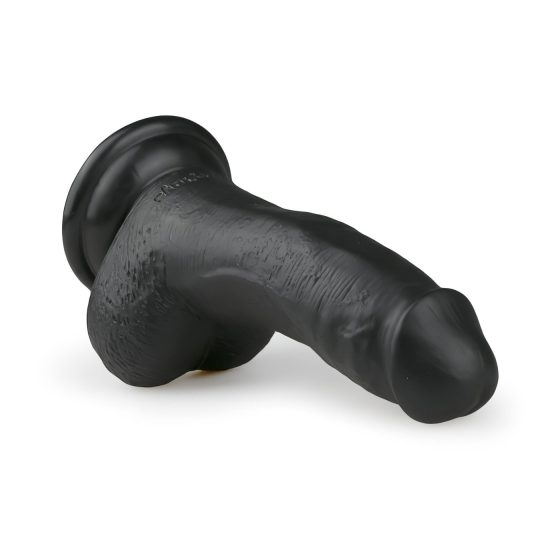 Easytoys - tapadótalpas, herés dildó (15cm) - fekete