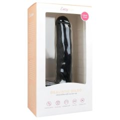   Easytoys - tapadótalpas, herés nagy dildó (26,5cm) - fekete