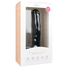   Easytoys - tapadótalpas, herés nagy dildó (29,5cm) - fekete