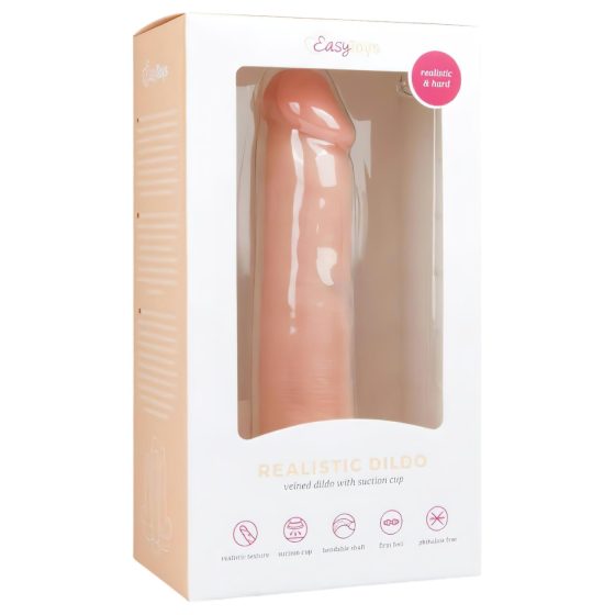 Easytoys - tapadótalpas élethű dildó (20,5cm) - natúr