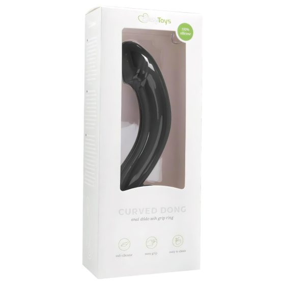 EasyToys Curved Dong - szilikon anál dildó (fekete)