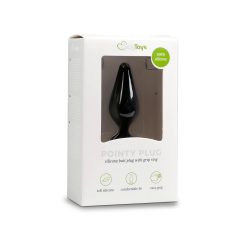   Easytoys Pointy Plug - fogógyűrűs anál plug - közepes (fekete)