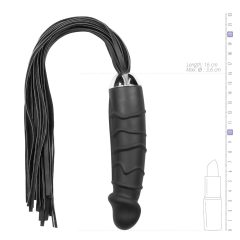   Easytoys Flogger - korbács és szilikon dildó egyben (fekete)