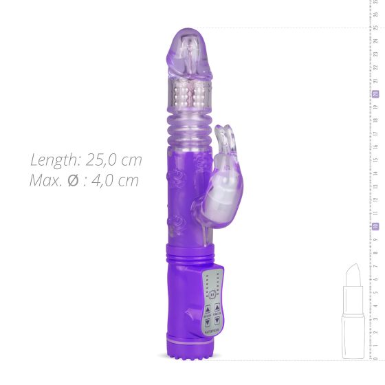 Easytoys Bunny - lökő-forgó vibrátor (lila)