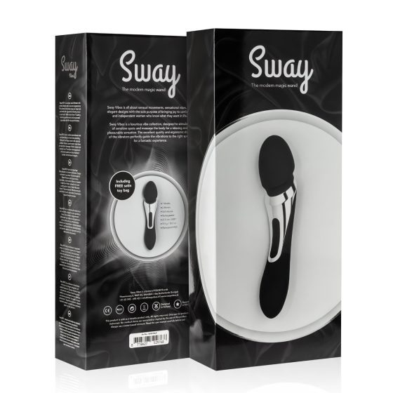 Sway No.1 Wand - akkus, 2in1 masszírozó vibrátor (fekete)