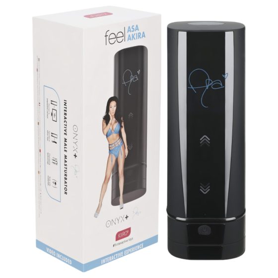 Kiiroo Onyx+ Asa Akira Experience - interaktív maszturbátor (fekete)