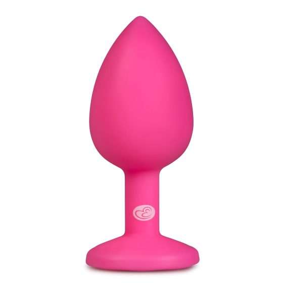 Easytoys Diamond Small - anál plug (pink-fehér)