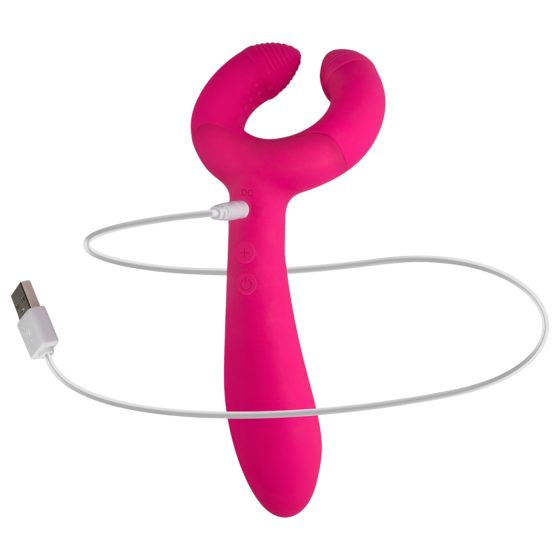 Easytoys Couple - akkus, vízálló párvibrátor (pink)