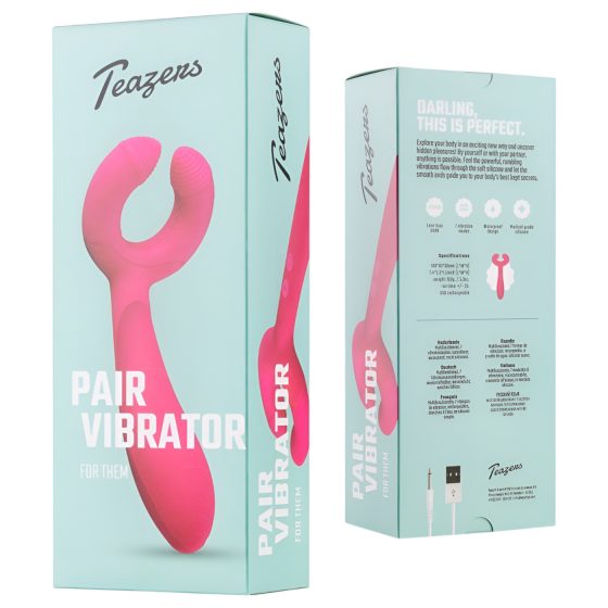 Easytoys Couple - akkus, vízálló párvibrátor (pink)