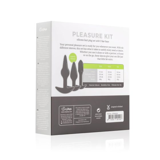 Easytoys Pleasure kit - változatos anál plug szett (fekete)