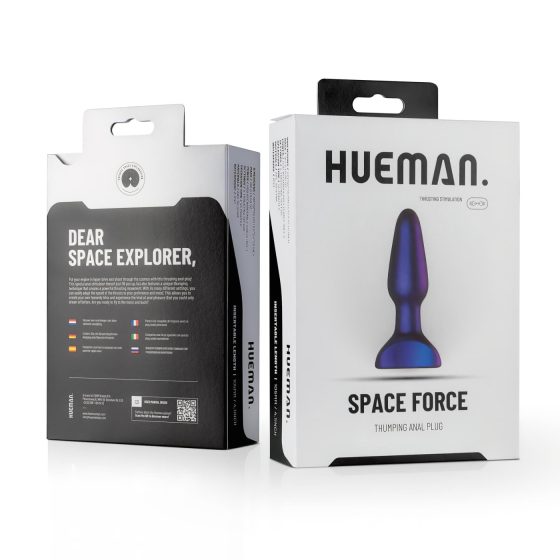 Hueman Space Force - vízálló, lökő anál vibrátor (lila)