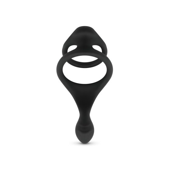 Easytoys Pleasure Ring - rugalmas pénisz- és heregyűrű (fekete)