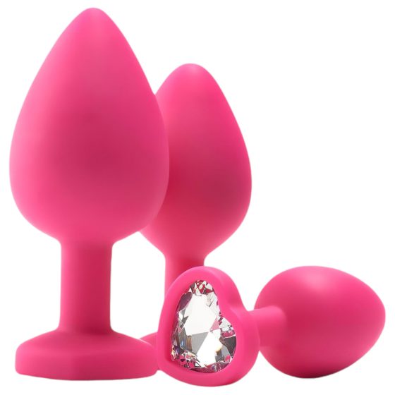 Flirts anal training kit - anál plug szett (3db) - pink