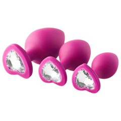 Flirts anal training kit - anál plug szett (3db) - pink