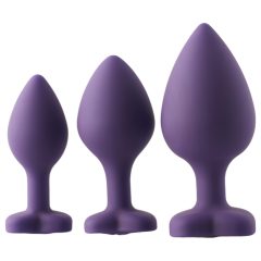 Flirts anal training kit - anál plug szett (3db) - lila