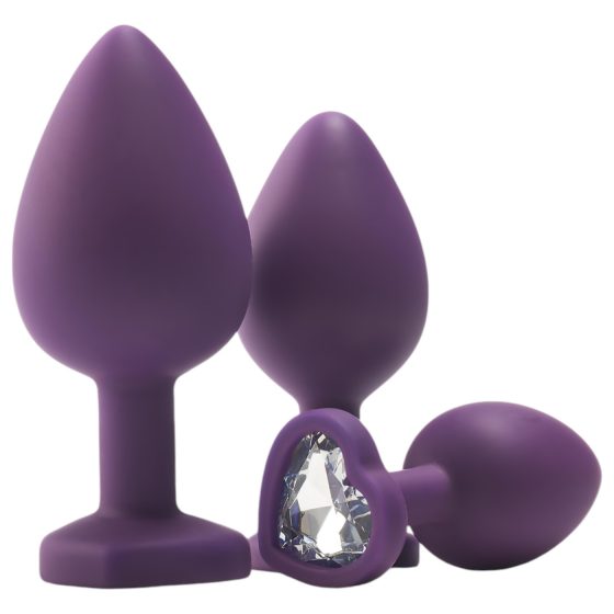 Flirts anal training kit - anál plug szett (3db) - lila