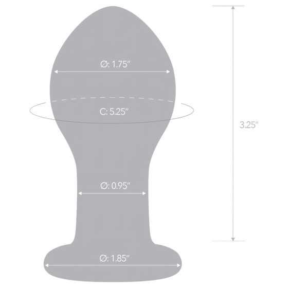 GLAS Galileo - üveg anál plug (fekete-arany)