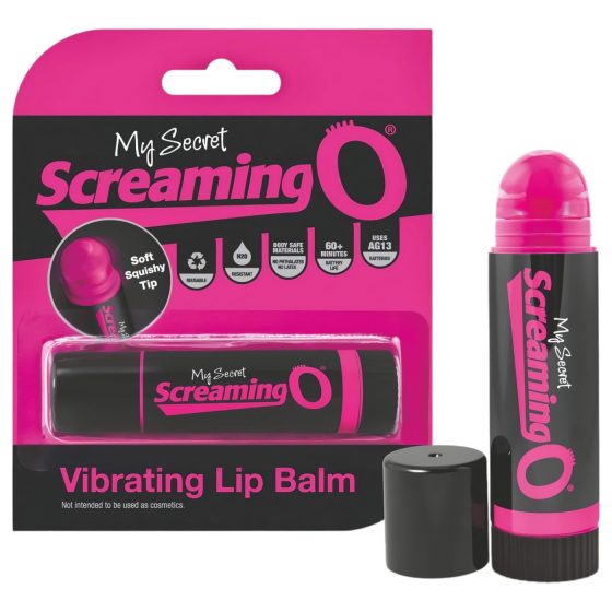 Screaming Lip Balm - rúzs vibrátor (fekete-pink)