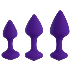 FEELZTOYS Bibi - anál plug szett - lila (3 részes)