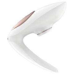   Satisfyer Pro 4 Couples - akkus léghullámos párvibrátor (fehér)