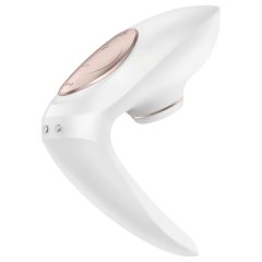   Satisfyer Pro 4 Couples - akkus léghullámos párvibrátor (fehér)