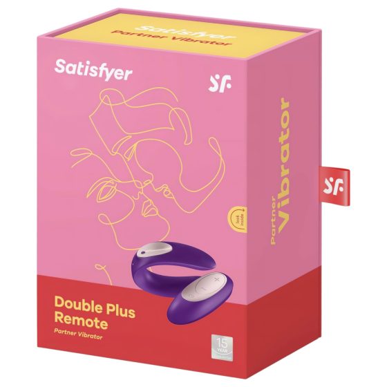 Satisfyer Double Plus Remote - rádiós, akkus párvibrátor (lila)