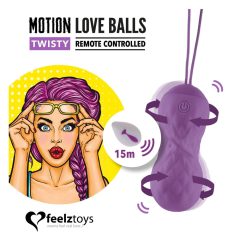   FEELZTOYS Twisty - rádiós, vízálló, forgó vibrációs tojás (lila)