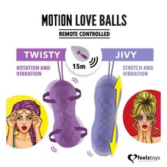   FEELZTOYS Twisty - rádiós, vízálló, forgó vibrációs tojás (lila)