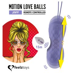 FEELZTOYS Jivy - rádiós lökő vibrációs tojás (lila)